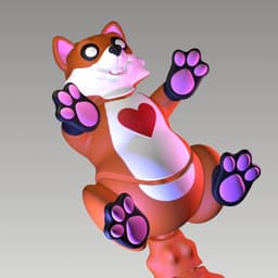 “Rusty” the Fox – Wiggle Budz – (Hug Me Series) 3d model