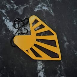 JDM Rising Sun Wakaba Leaf Charm 3d model