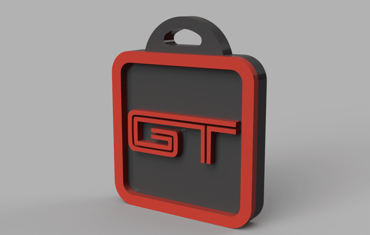 Mustang GT Key Chain 3d model