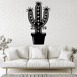 Cactus 2D Wall Art/Window Art - Digital STL & SVG File for 3D Printing or Laser Cutting 3d model