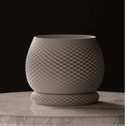 Planter with dripping tray 3d model