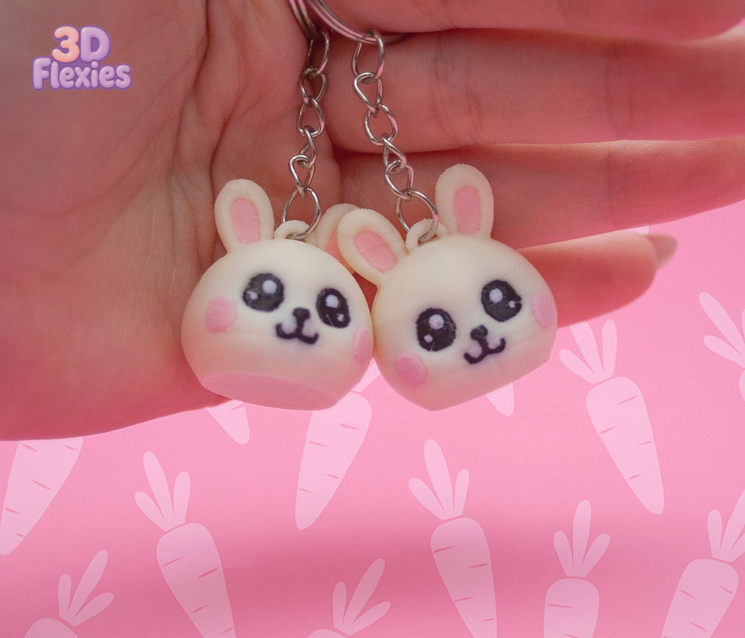 Bunny Keychain 3d model