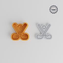Golf Shape Cutter & Stamp Set, Cookie and Fondant Tool, 3 Sizes S/M/L, Sport Theme, Golf Lover's Kit PRODUCT_602 3d model