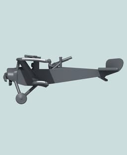 1:144 Nieuport 12 (Two-gun) 3d model