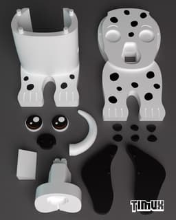 DALMATIAN GLASSES HOLDER 3d model