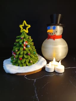 Snowlight – Winter Edition | Snowman Lamp with Snow Base 3d model