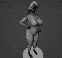 Goth Girlfriend v2 3d model