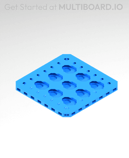 4x4 MU - Point Hole MU - MultiBoard Plate 3d model