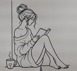 Cozy Reading Woman Wall Art.stl 3d model