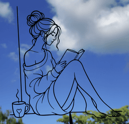 Cozy Reading Woman Wall Art.stl 3d model