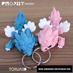 Mini dragon keychain 026 3d model