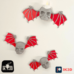 Sull Bat Wall Decor / Candle Holder Bundle 3d model