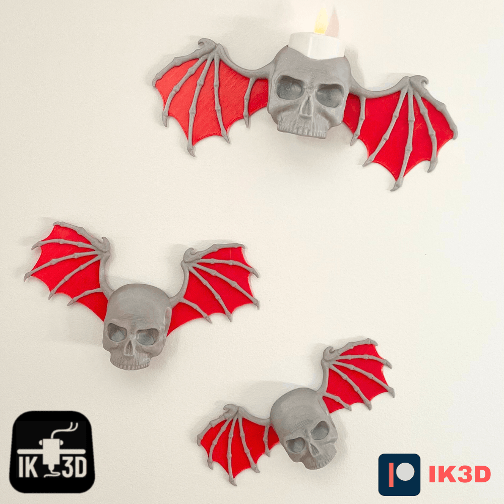 Sull Bat Wall Decor / Candle Holder Bundle 3d model