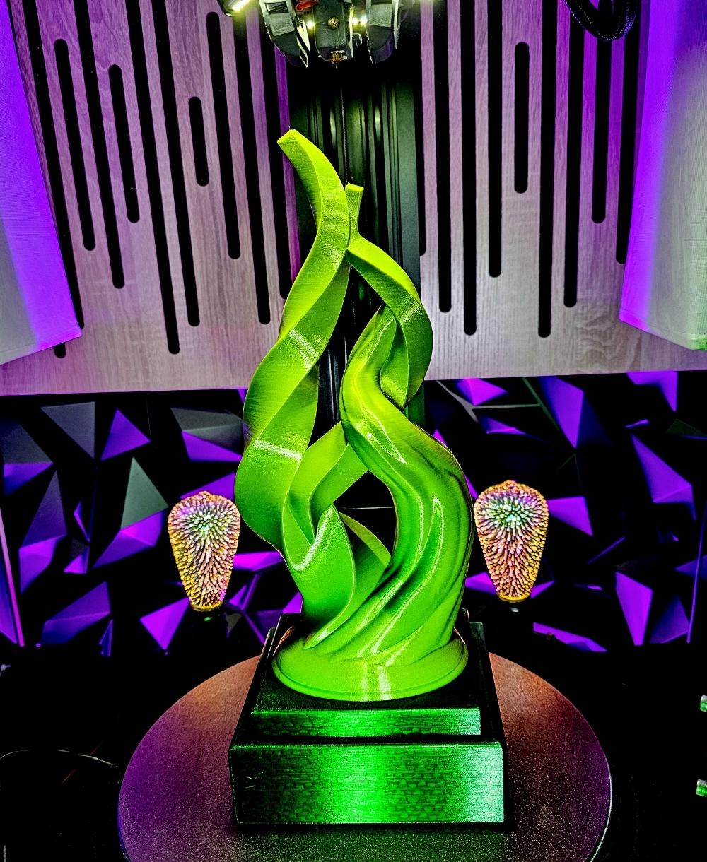 3DPI Integration Award #3DPIAwards - Printed Solid, Jessie Geen Ice & Slime Green Glitter. What a beautiful design 💚 - 3d model