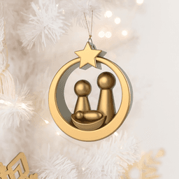 Nativity Christmas Ornament, Holy Family Ornament, 3D Christmas Decor, Christmas Gift or Surprise 3d model