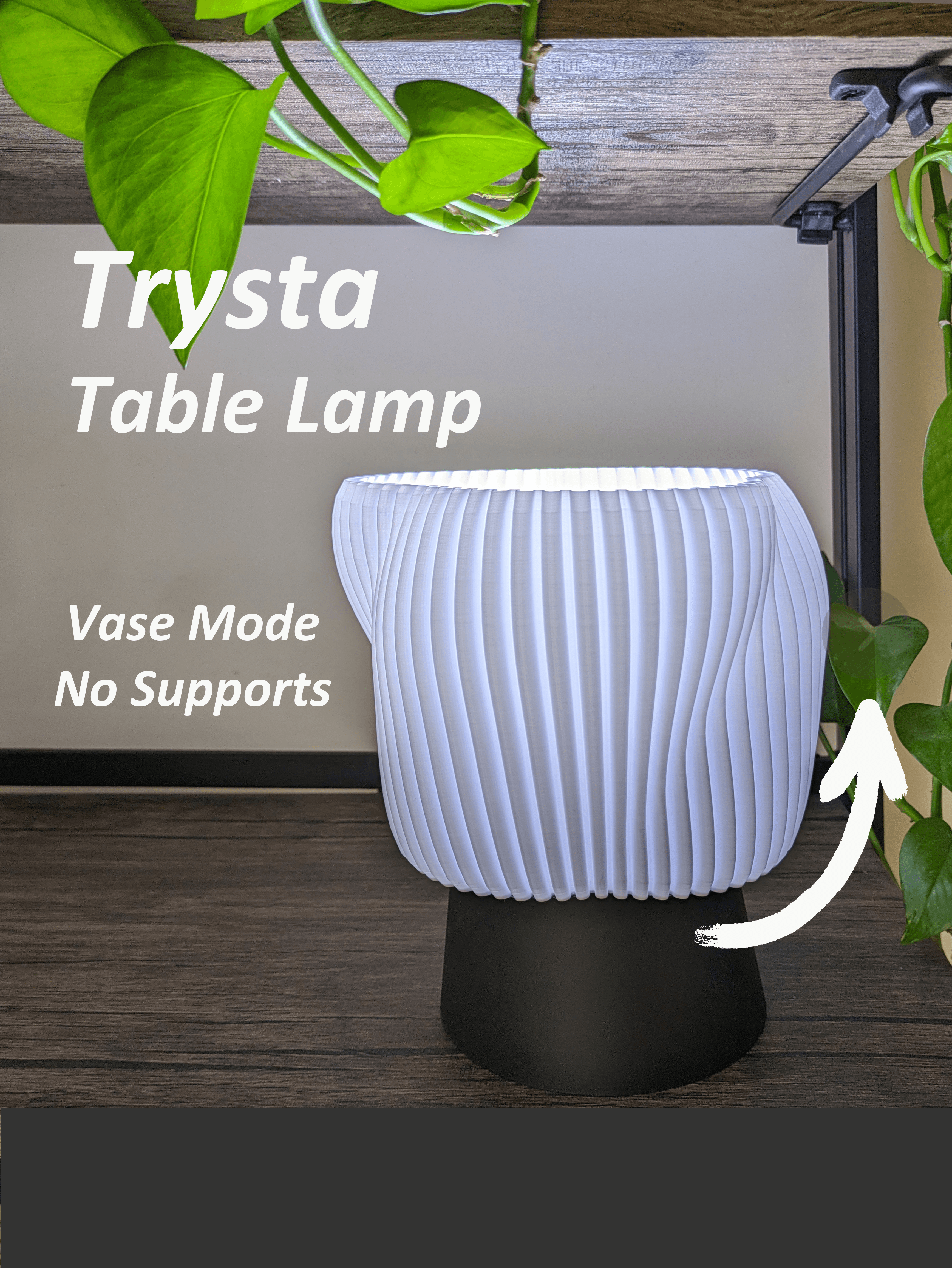 Trysta Table Lamp - STL and Bambu 3MF 3d model