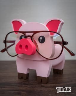 PIGGY GLASSES HOLDER 3d model