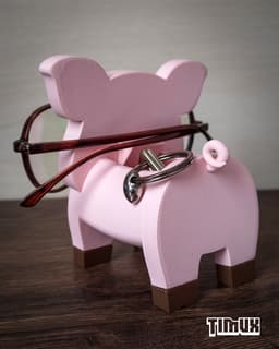 PIGGY GLASSES HOLDER 3d model