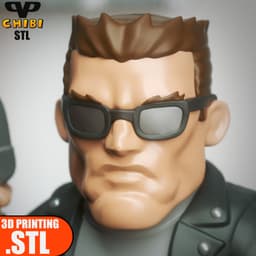 T800 Terminator Chibi STL for 3D Printing ChibiSTL 3DXM 3d model