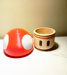 Twist Open Mushroom Container 3d model