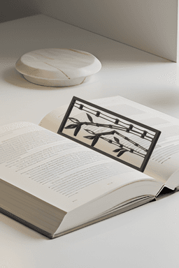 Bamboo Bookmark, Gift Idea 3d model