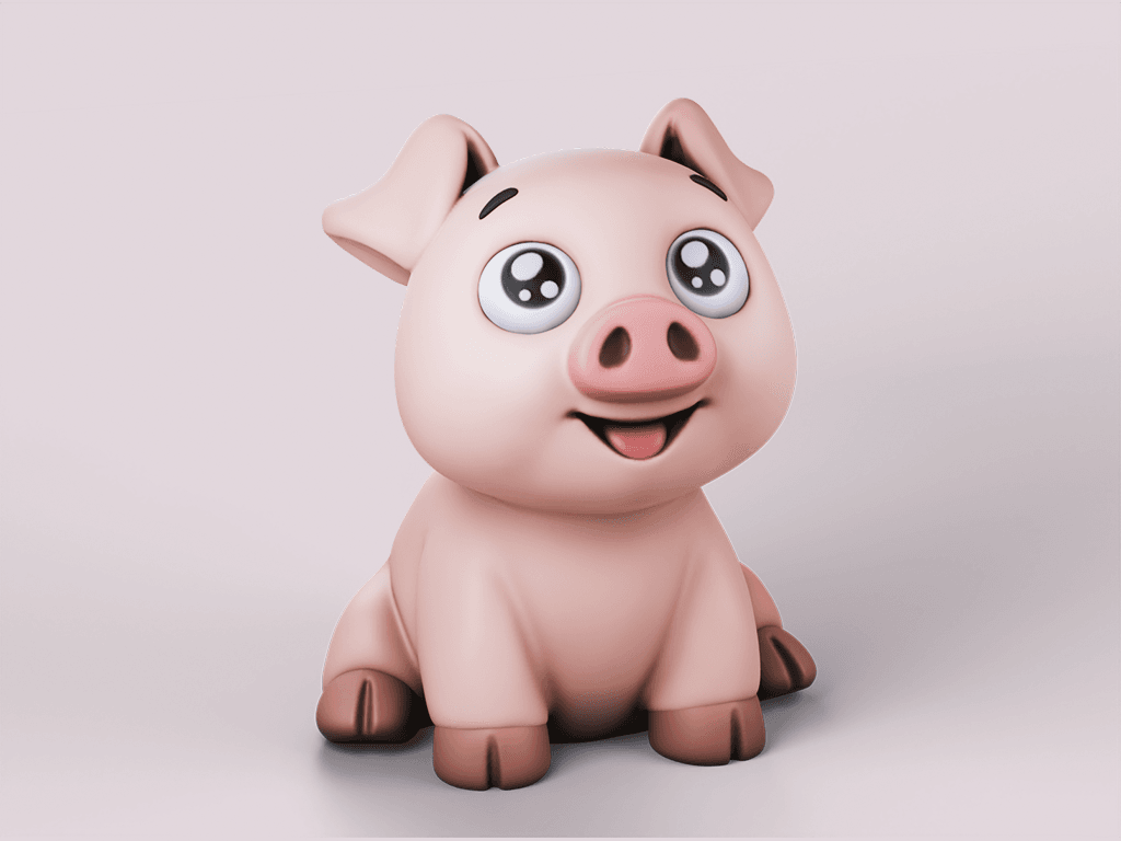 Piggy (No support) 3d model