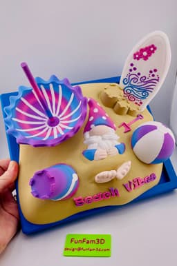Beach Vibes Gnome Wall Art 3d model