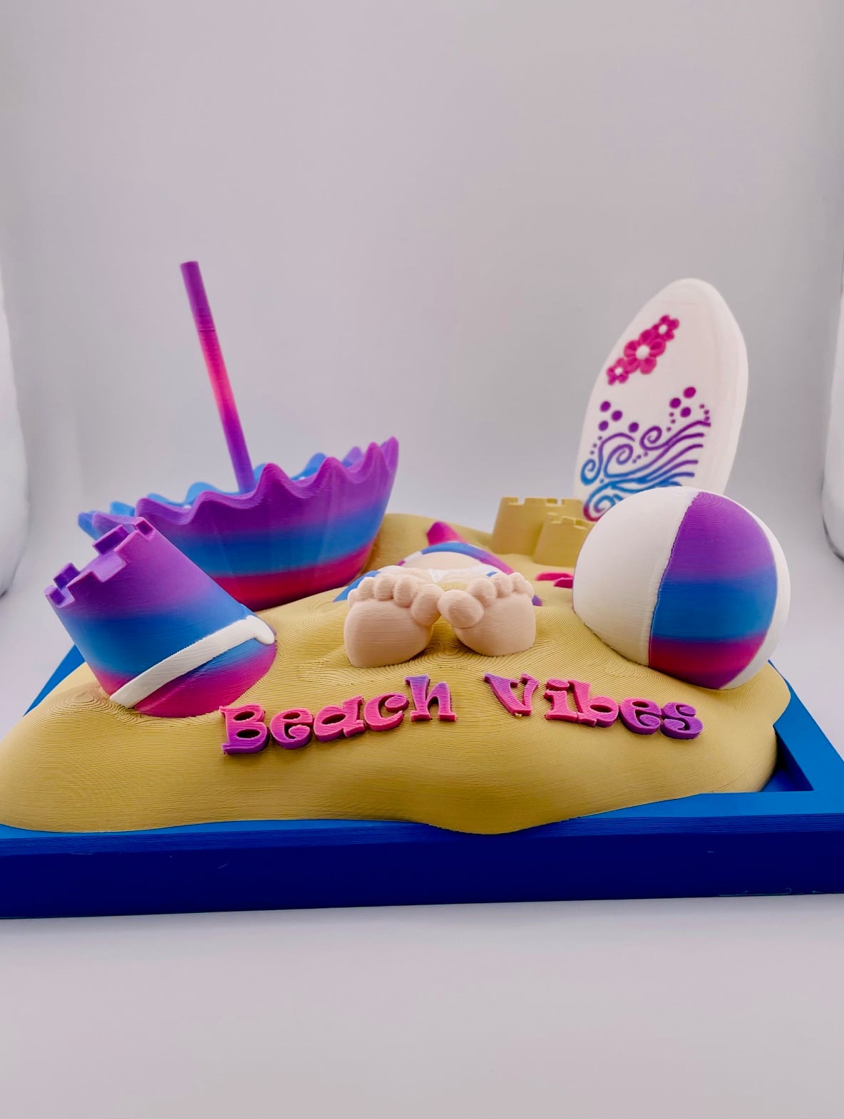 Beach Vibes Gnome Wall Art 3d model