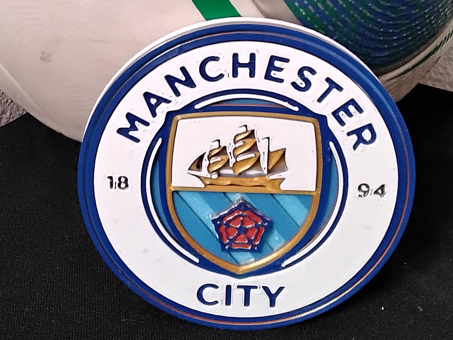 Concave Manchester City FC coaster or plaque 3d model