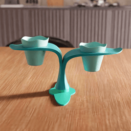 Dual Balance Wave Planter 3d model