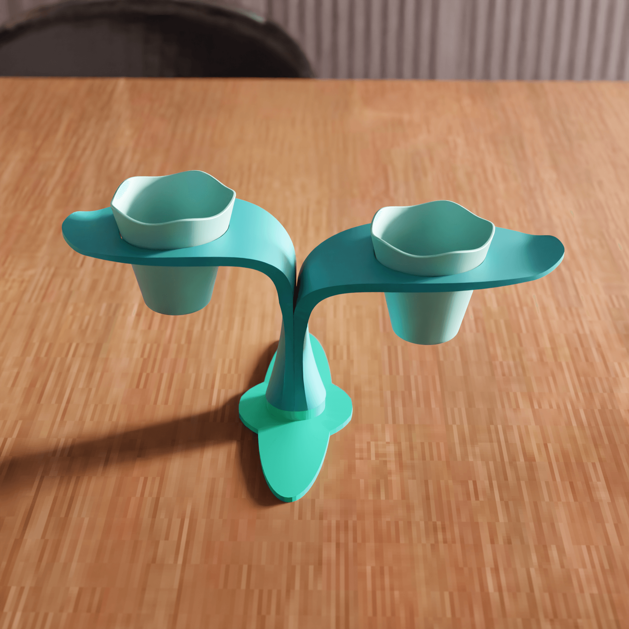 Dual Balance Wave Planter 3d model