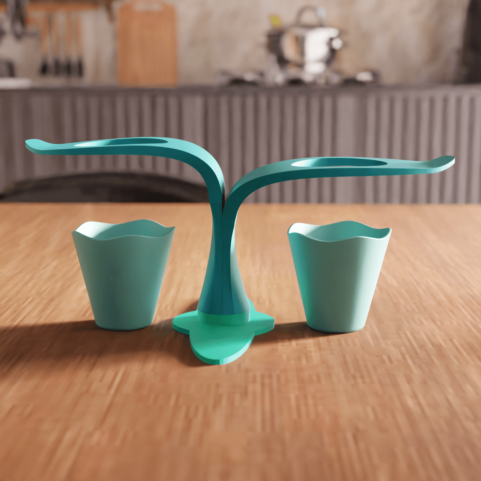 Dual Balance Wave Planter 3d model