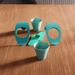 Dual Balance Wave Planter 3d model