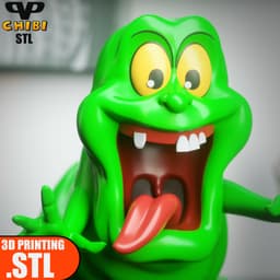 Slimer Chibi STL for 3D Printing ChibiSTL 3DXM 3d model