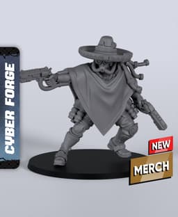 Dynamite Gonzales - With Free Cyberpunk Warhammer - 40k Sci-Fi Gift Ideas for RPG and Wargamers 3d model