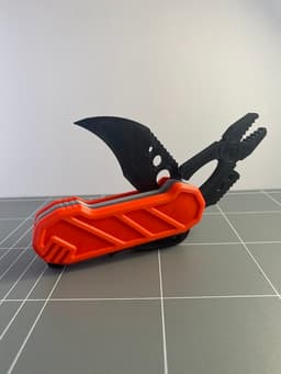 FoldX - Foldable multi-tool -Double and Triple tool-head holder 3d model