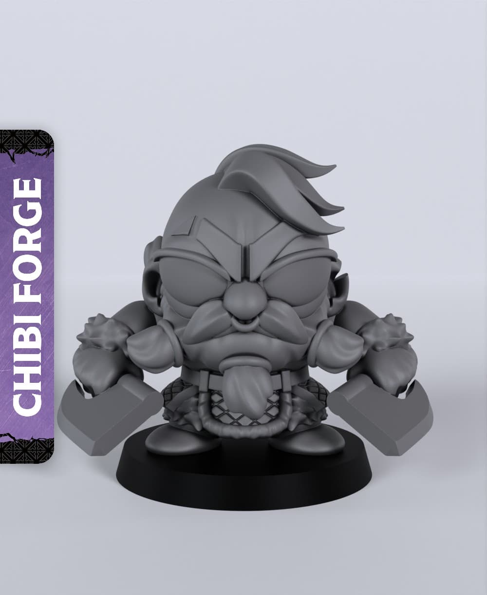 Male Dwarf Barbarian - With Free Dragon - 5e DnD Inspired for RPG and Wargamers 3d model