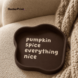 Wavy Decorative Tray STL - Pumpkin Spice Everything Nice - Minimalist Fall Coffee Table Decor 3d model