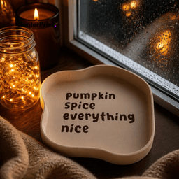 Wavy Decorative Tray STL - Pumpkin Spice Everything Nice - Minimalist Fall Coffee Table Decor 3d model