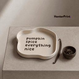 Wavy Decorative Tray STL - Pumpkin Spice Everything Nice - Minimalist Fall Coffee Table Decor 3d model