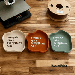 Wavy Decorative Tray STL - Pumpkin Spice Everything Nice - Minimalist Fall Coffee Table Decor 3d model