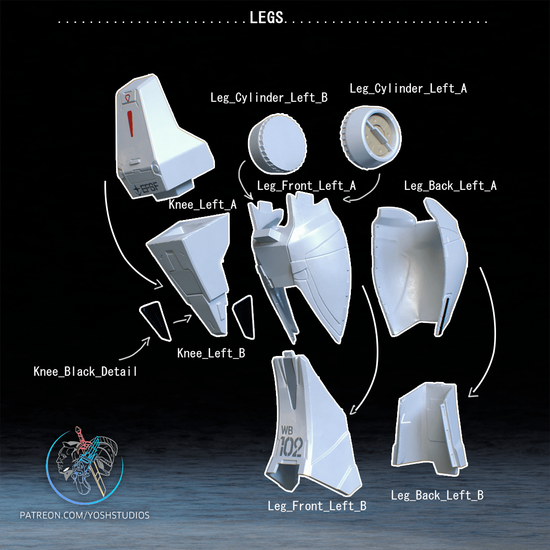 Mech RX-78 Armor 3D Printer STL File 3d model