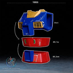 Mech RX-78 Armor 3D Printer STL File 3d model