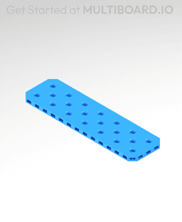 2x7 MU - Small Thread SU - MultiBoard Plate 3d model