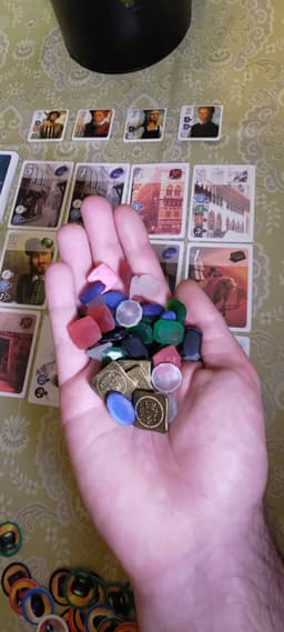 Gems and coins as Splendor tokens 3d model