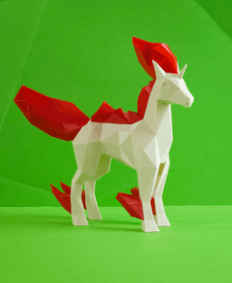 Rapidash Low Poly Pokemon 3d model
