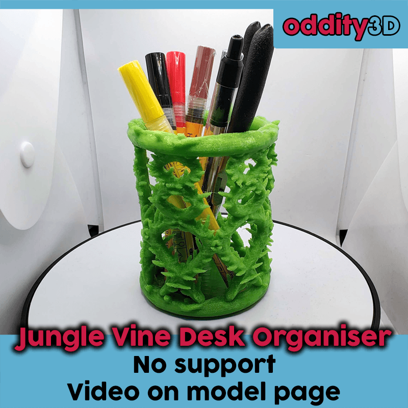 Jungle Vine Desk Organiser (easy, no support print) 3d model