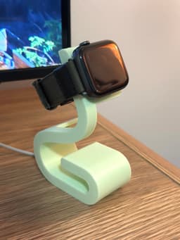 Apple Watch Stand STL | 3D Printable Charger Dock | Minimal Desk Stand 3d model