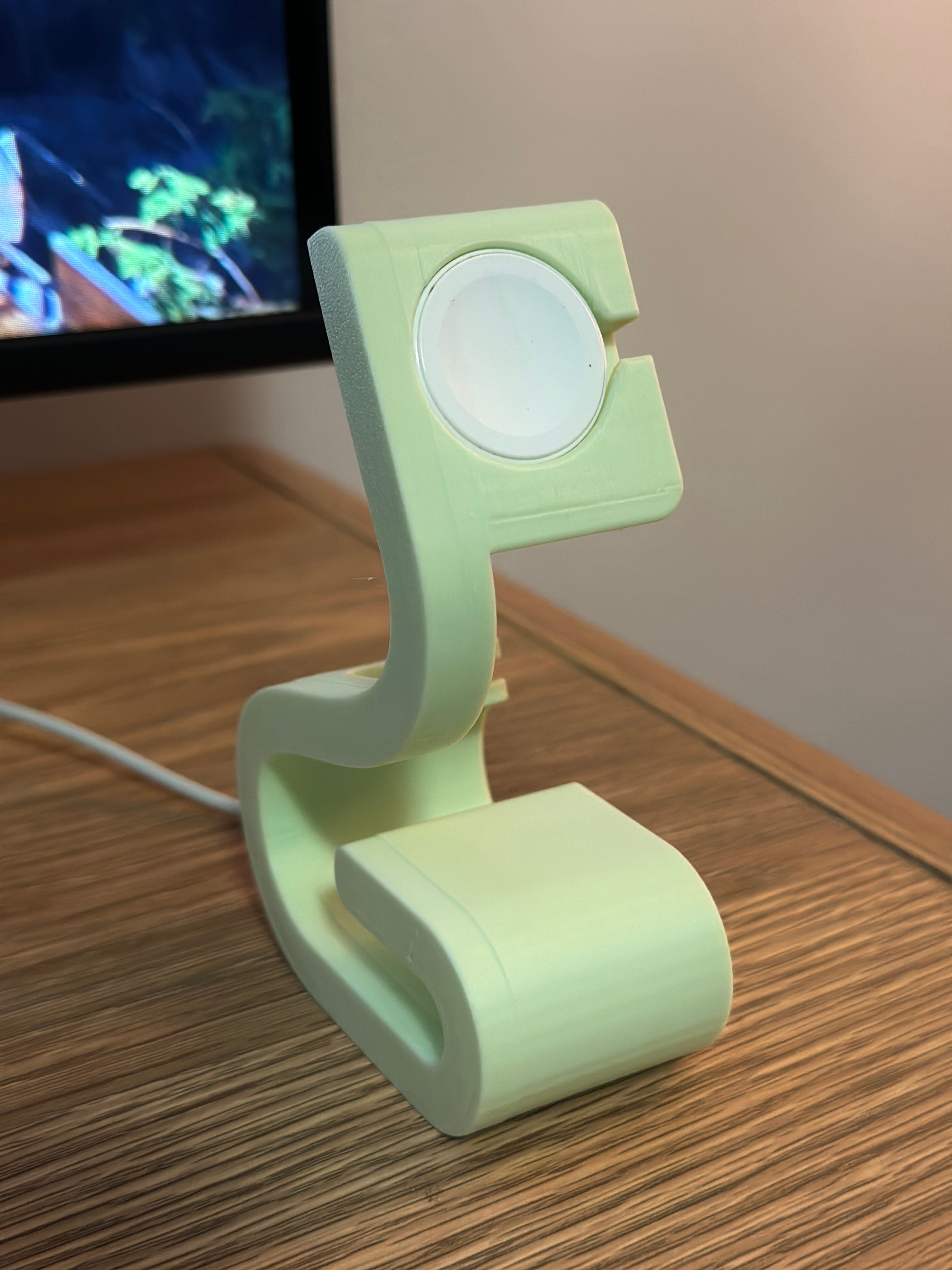 Apple Watch Stand STL | 3D Printable Charger Dock | Minimal Desk Stand 3d model
