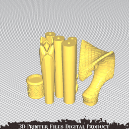 President Loki Cosplay Cane Marvel Rivals 3d model